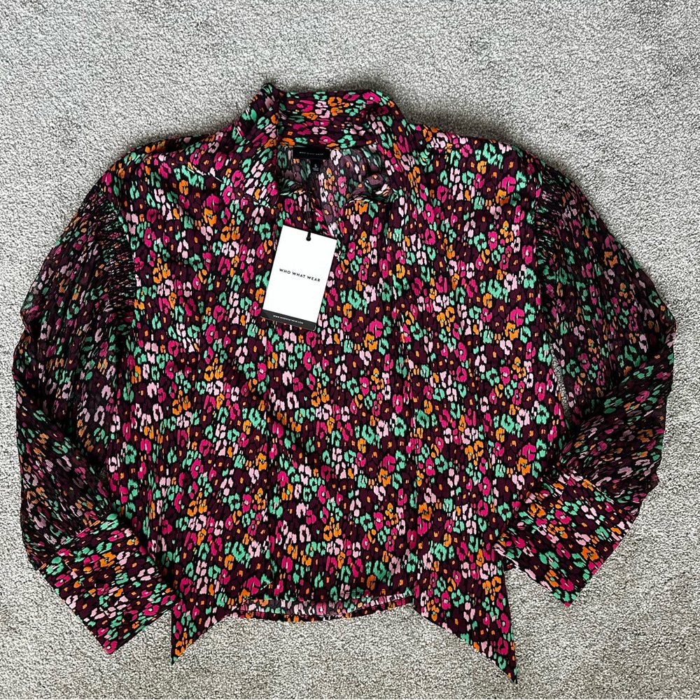 {Who What Wear} Leopard Print Blouse